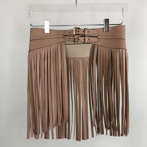 *SOLD* BCBG fringe leather belt